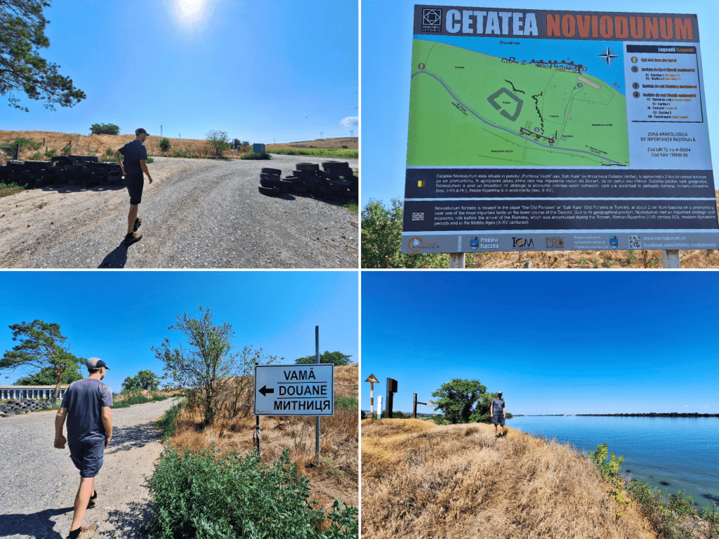 off day 28 July 2024 visiting cetatea Noviodunum Roman ruins on the Danube River in Isaccea Romania border area Ukraine Roman Danube fleet Classis Flavia Moesica