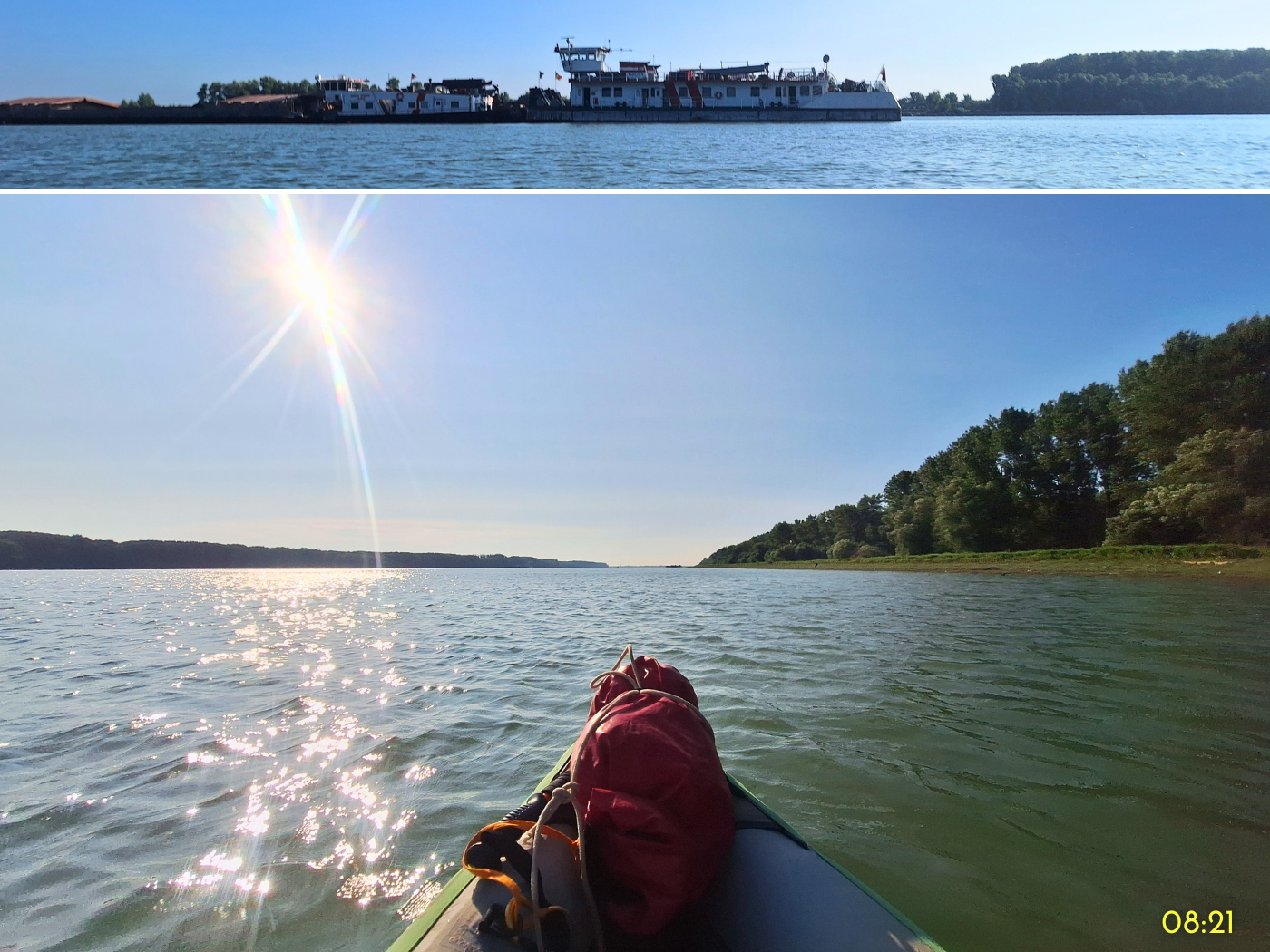 8 20 Danube River Galati Grindu Romania Tulcea county bend pushtow barges shipping