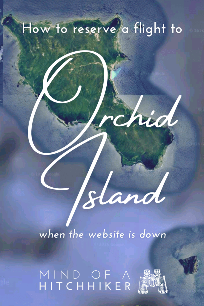 pin reserving a flight with Daily Air De'an airlines Taiwan Taitung to Orchid Island Lanyu Pongso no Tao