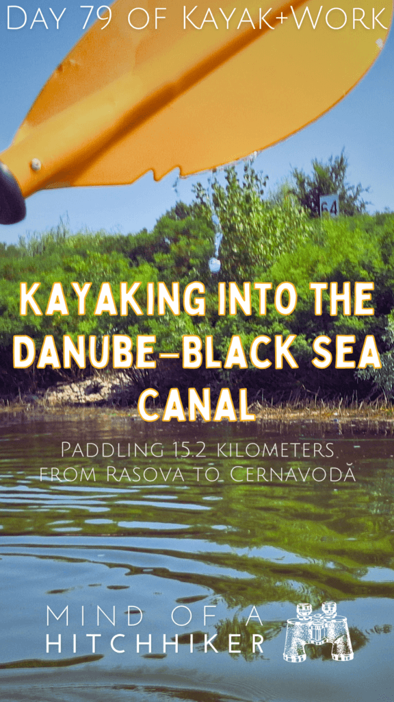 kayaking into the Danube Black Sea Canal Anghel Saligny bridge Balta Ialomitei Dobruja Constanta county Romania