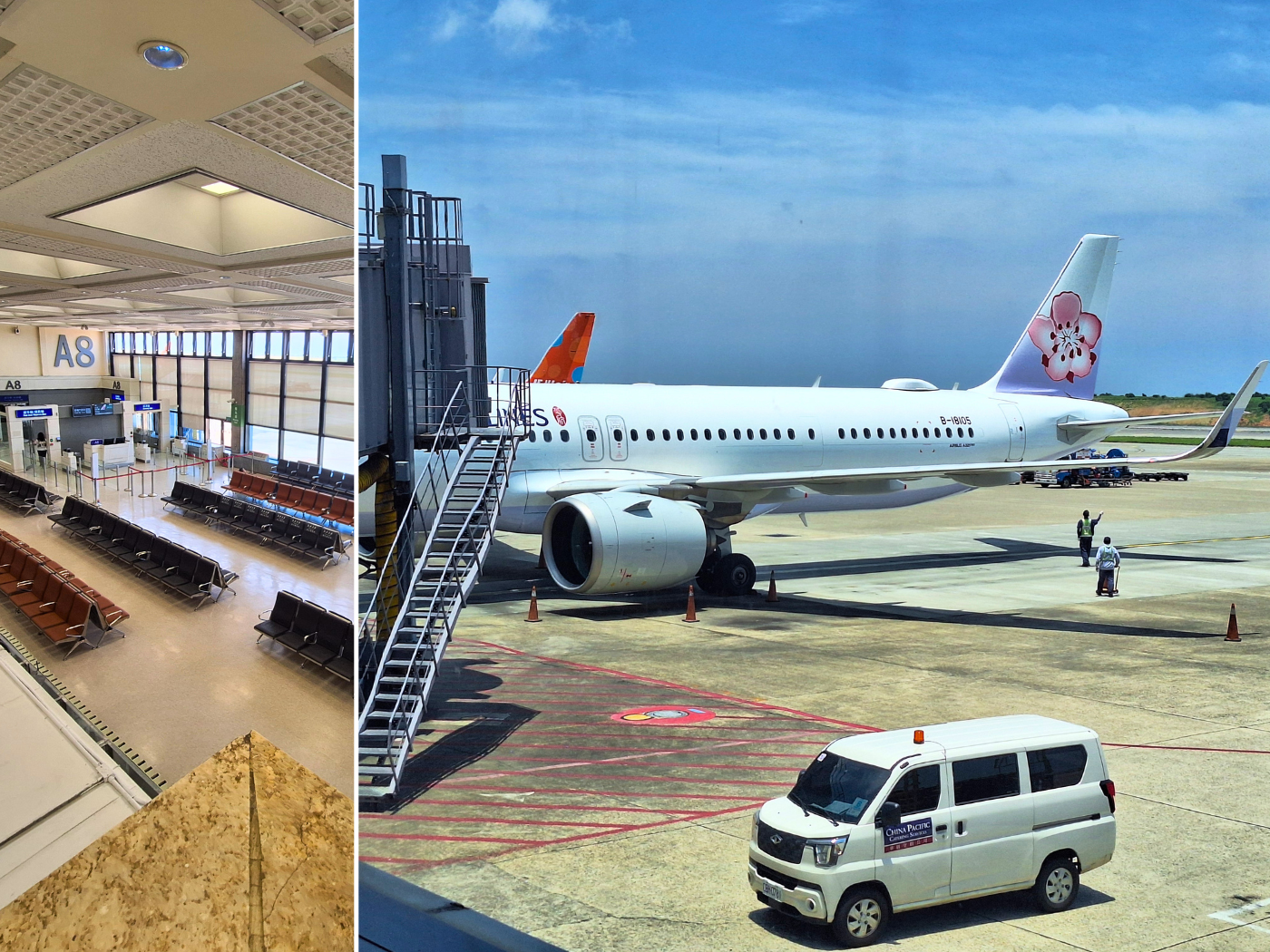 Taoyuan International Airport China Airlines flight to Koror gate