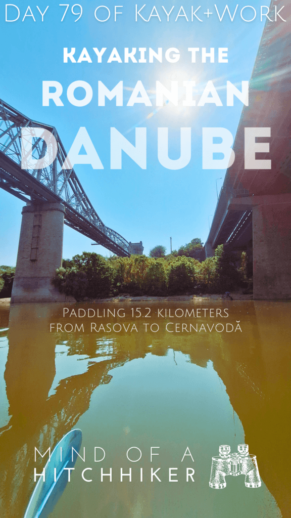 kayaking into the Danube Black Sea Canal Anghel Saligny bridge Balta Ialomitei Dobruja Constanta county Romania