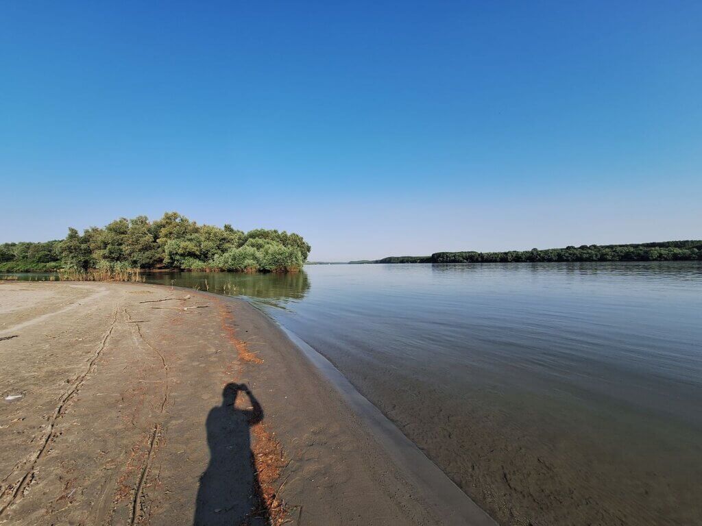 launch spot kayaking Rasova to Cernavoda Danube River Romania beach