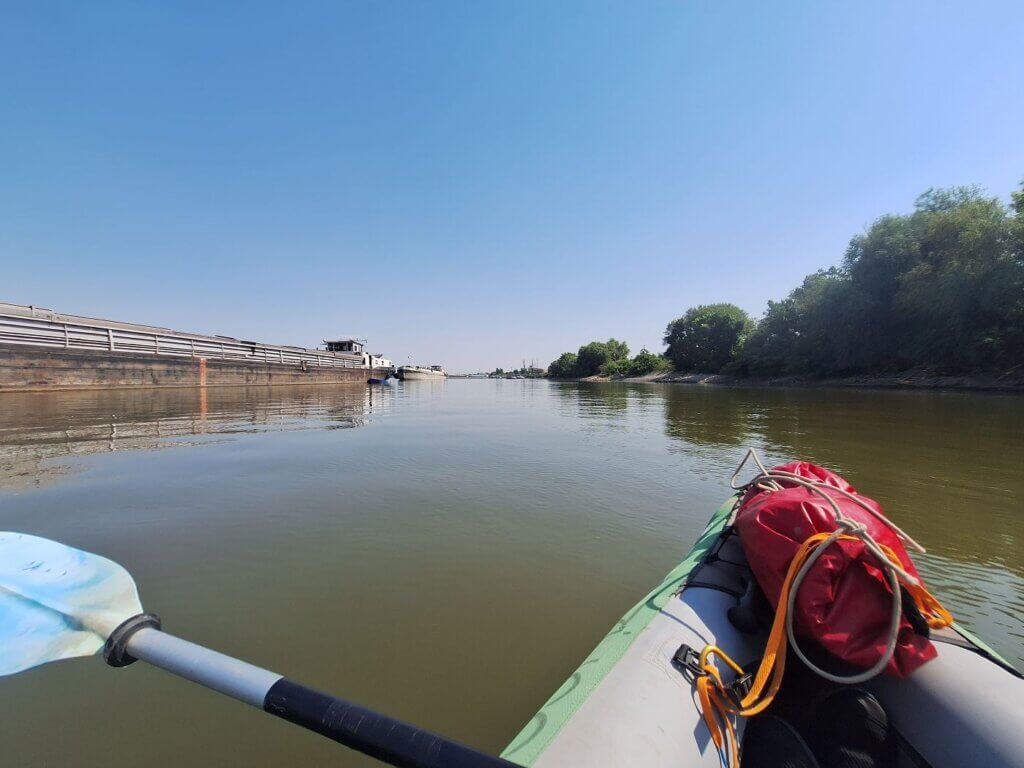 kayaking Danube river to the Danube–Black Sea Canal Cernavoda Constanta crossing shortcut