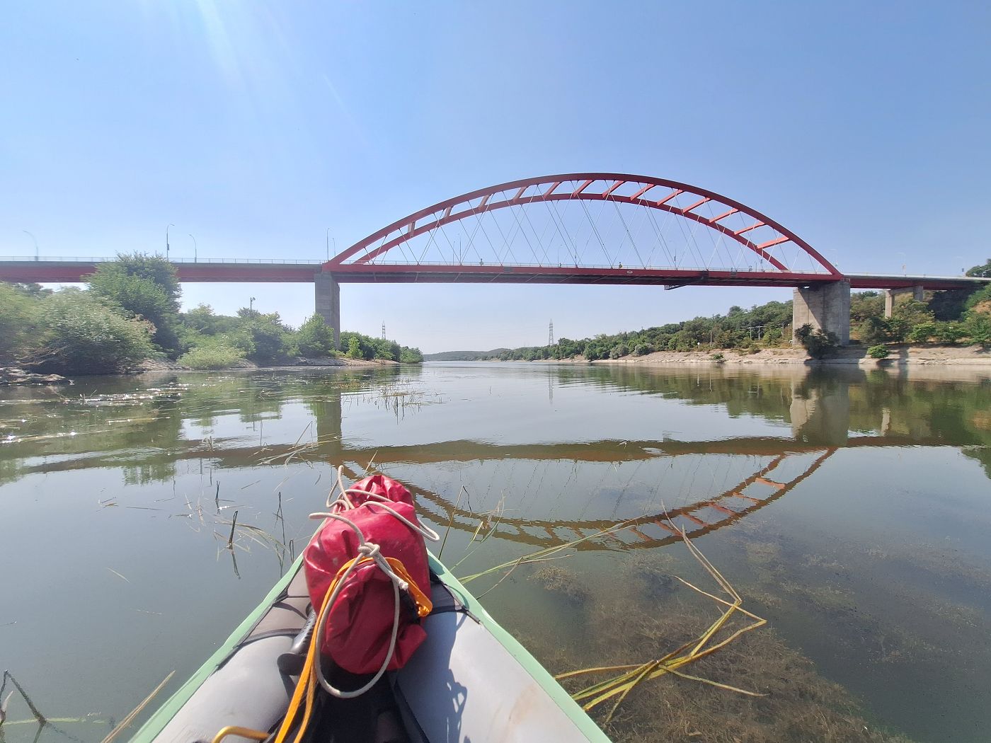 kayaking in Romania Danube River Black Sea Canal Cernavoda to Constanta Saint Maria road bridge