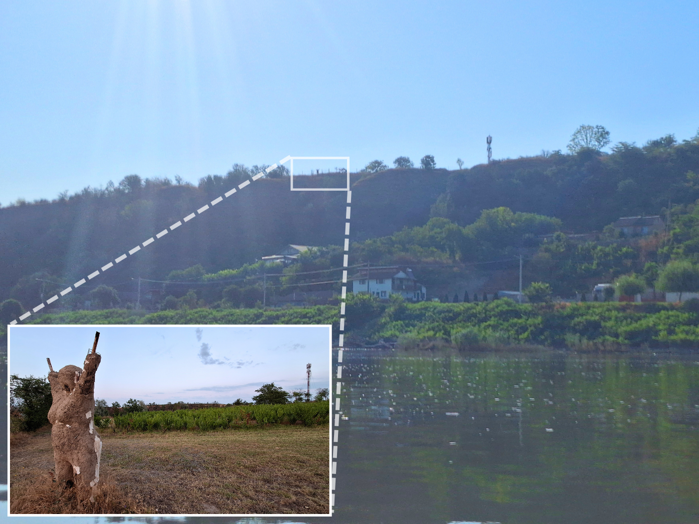 Danube Cycle Rasova homestay airbnb accommodation along the Danube River Romania effigy of a woman statue host Bernhard Bernd and Mimi